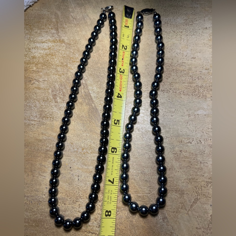 Faux Black Pearl Necklaces
